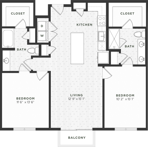 Two Bedroom Floorplan